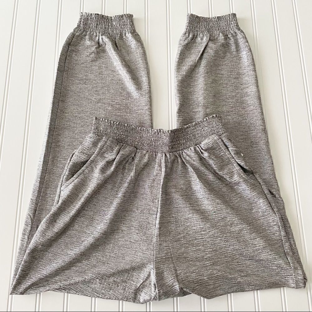 Anthropologie Gillian Silver Shimmer Joggers - XS